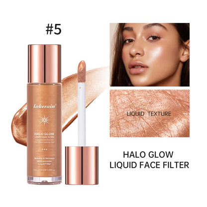 Halo Glow Liquid Filter – Liquid Highlighter & Bronzer for Face & Body