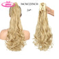 Water Wave Claw Clip In Ponytail Hair Extension Ombre Color Curly Wavy Synthetic Ponytail Extension Hair For Women Pony Tail