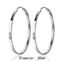 New Fashion18K Gold Plated Hoop Earrings For Women 925 Sterling Silver 2.0mm Fashion Earring 3/4/5/6CM