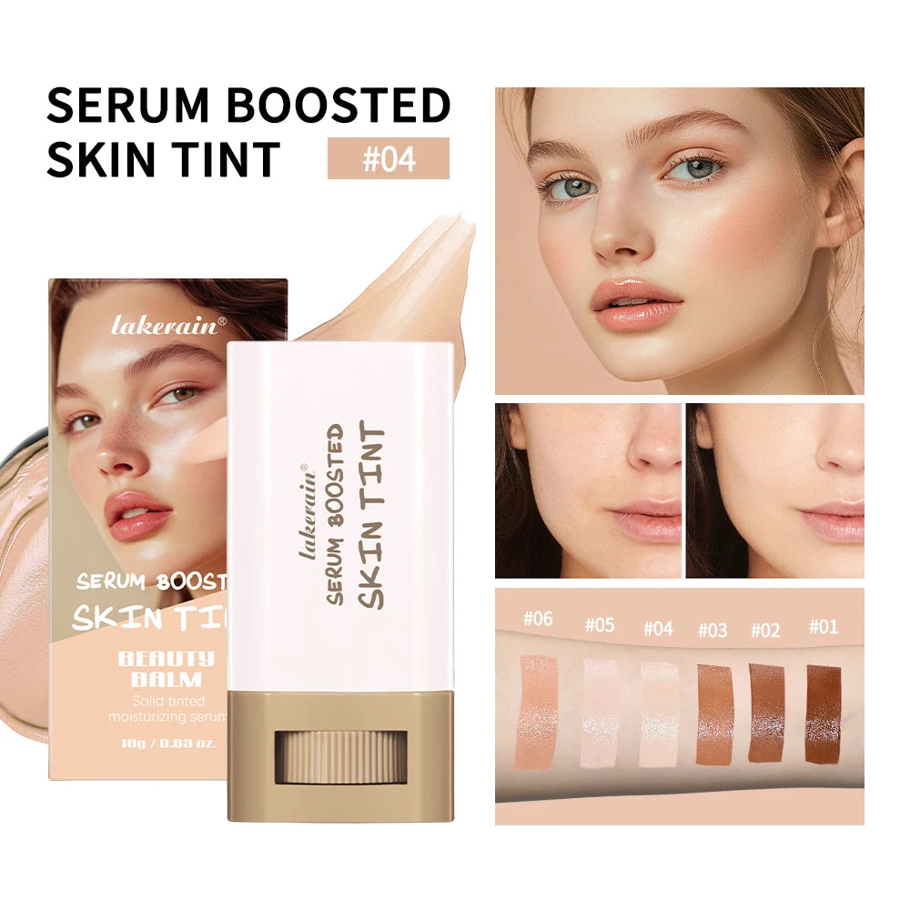Stick Foundation Balm Serum Boosted Skin Tint Foundation Stick Smooth Plumper Hight Coverage Travel Bronze Foundation Stick