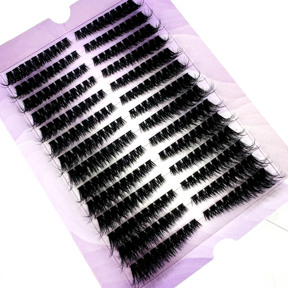 14Rows Fluffy Lash Clusters Thick Volume Eyelash Clusters Extensions 50D/80D Left/Right Individual Lashes Cat Eye Lash Extension