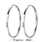 New Fashion18K Gold Plated Hoop Earrings For Women 925 Sterling Silver 2.0mm Fashion Earring 3/4/5/6CM