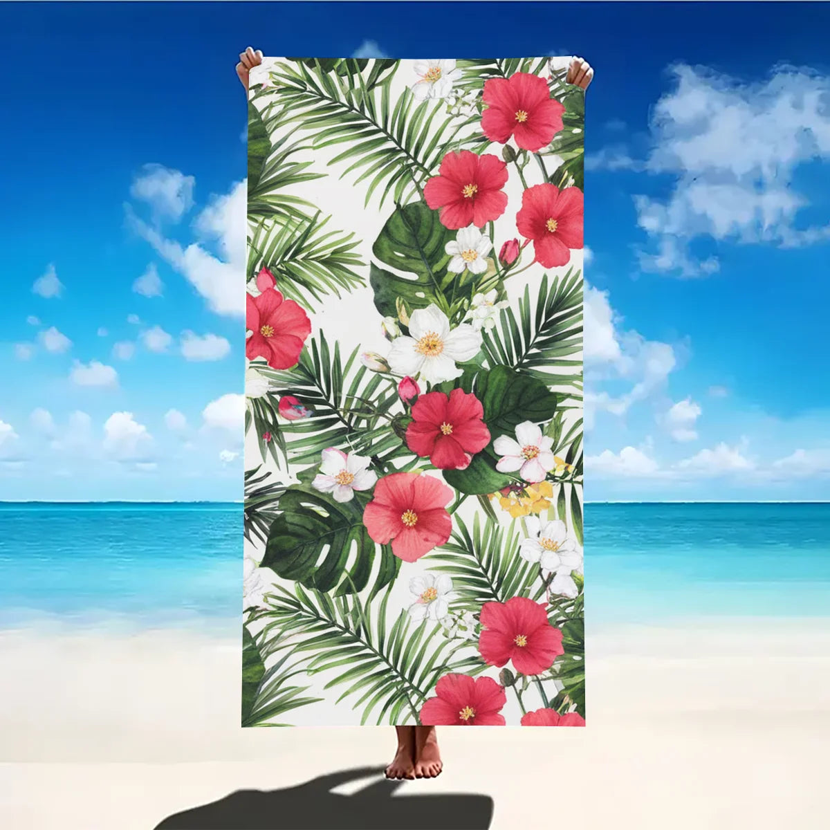Print Sea Beach Towel Quick-Dry Washable Beach Towels Sandproof Portable Beach Towels  For Travel Swimming Camping Beach