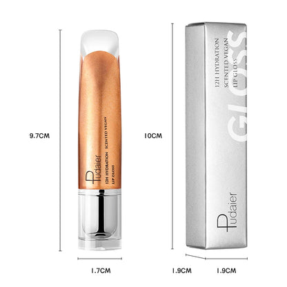 Lip Plumping Shimmer Mirror Water Lip Gloss Glitter Waterproof Moisturizing