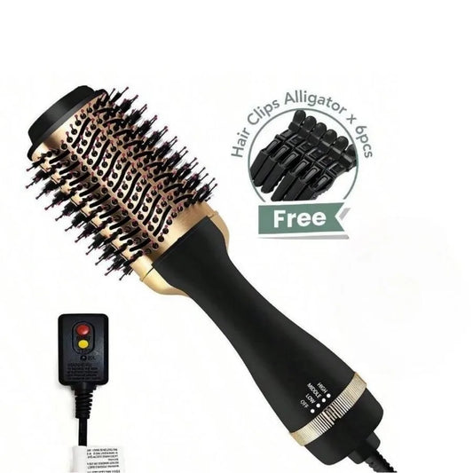 One Step Hair Dryer and Volumiser 1000W Blow Dryer Brush Hot Air Styling Brush Professional Hair Straightener Curler Travel Fri