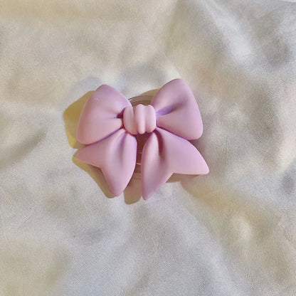Cute Plain Macaron Color Bow-knot Smart Tok Universal Phone Holder Korean Girl's Phone Bracket GripTok Stand Socket Lazy Bracket