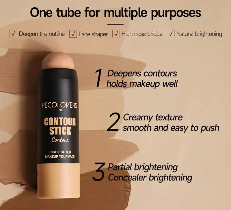 3-in-1 Highlighter Concealer Bronzer Stick – 3D Contour Makeup