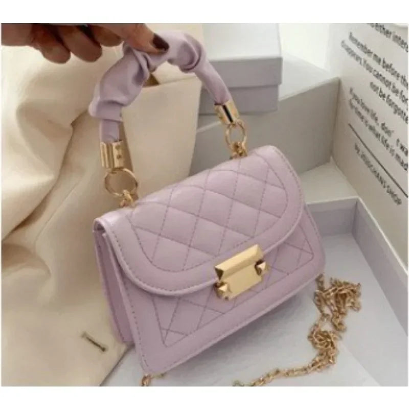 Women PU Leather Shoulder Bags Small Messenger Designer Female  Fashion Chain Rhomboid Crossbody Bag Ladies Mini Handbag