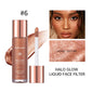 Halo Glow Liquid Filter – Liquid Highlighter & Bronzer for Face & Body