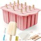 Popsicles Molds, 12 Pieces Silicone Popsicle Molds Easy-Release BPA-free Popsicle Maker Molds Ice Pop Molds Homemade Popsicle