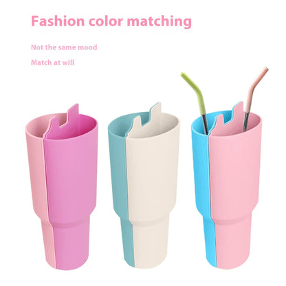 Silicone Water Cup Liner Double Drinking Compartment Water Cup Sleeve 40oz Thermos Cup Special Water Bottle Accessories