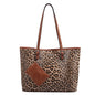 Europe and the United States new female handbag shoulder bag cow leopard print simple fashion large bag