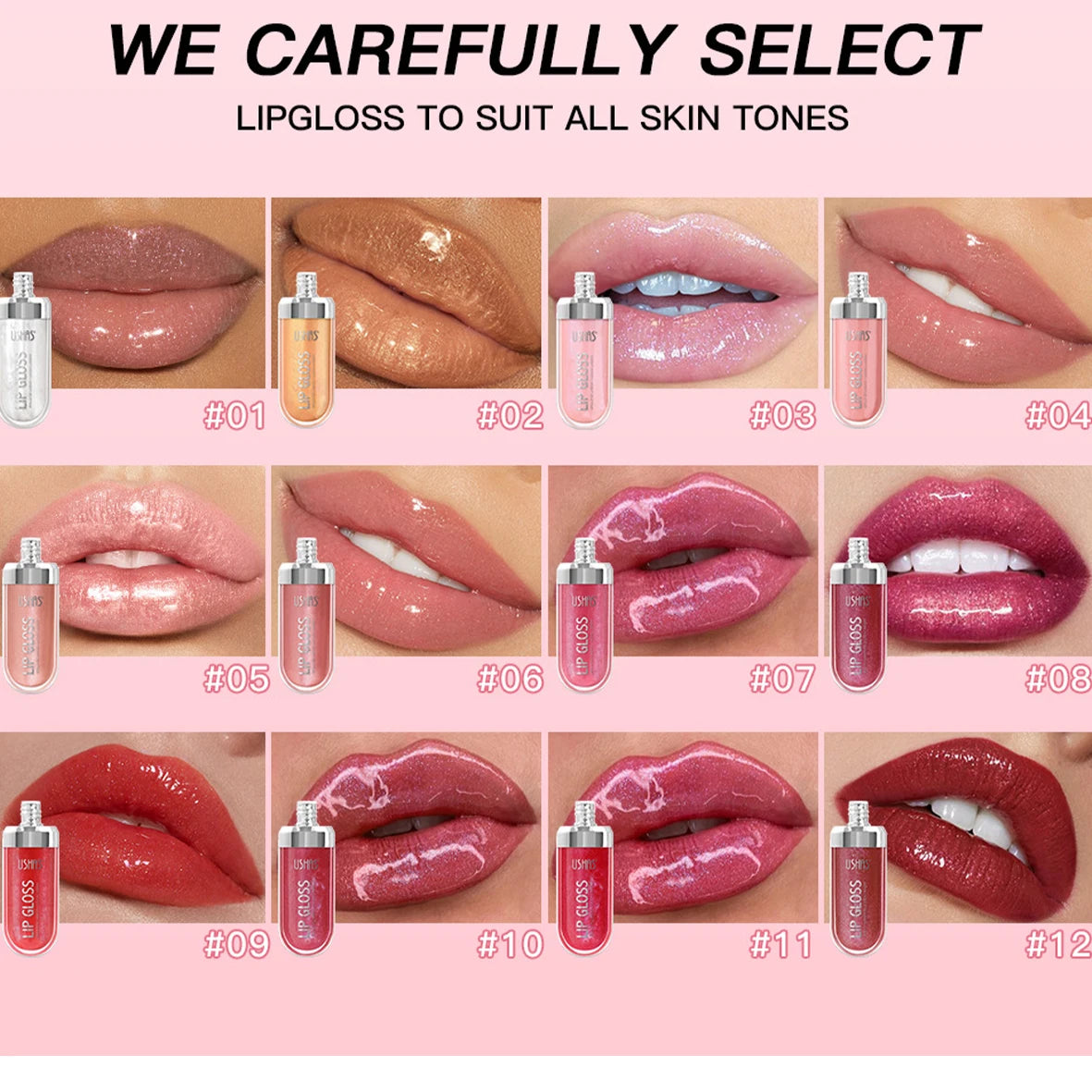 Mirror Fine Flash Liquid Lipstick – Pearlescent, Waterproof, Non-Stick, Long-Lasting Glossy Shine