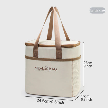 Portable lunch bag food insulated box Waterproof shoulder strap insulated box, hand-held lunch box bag, fresh aluminum DH