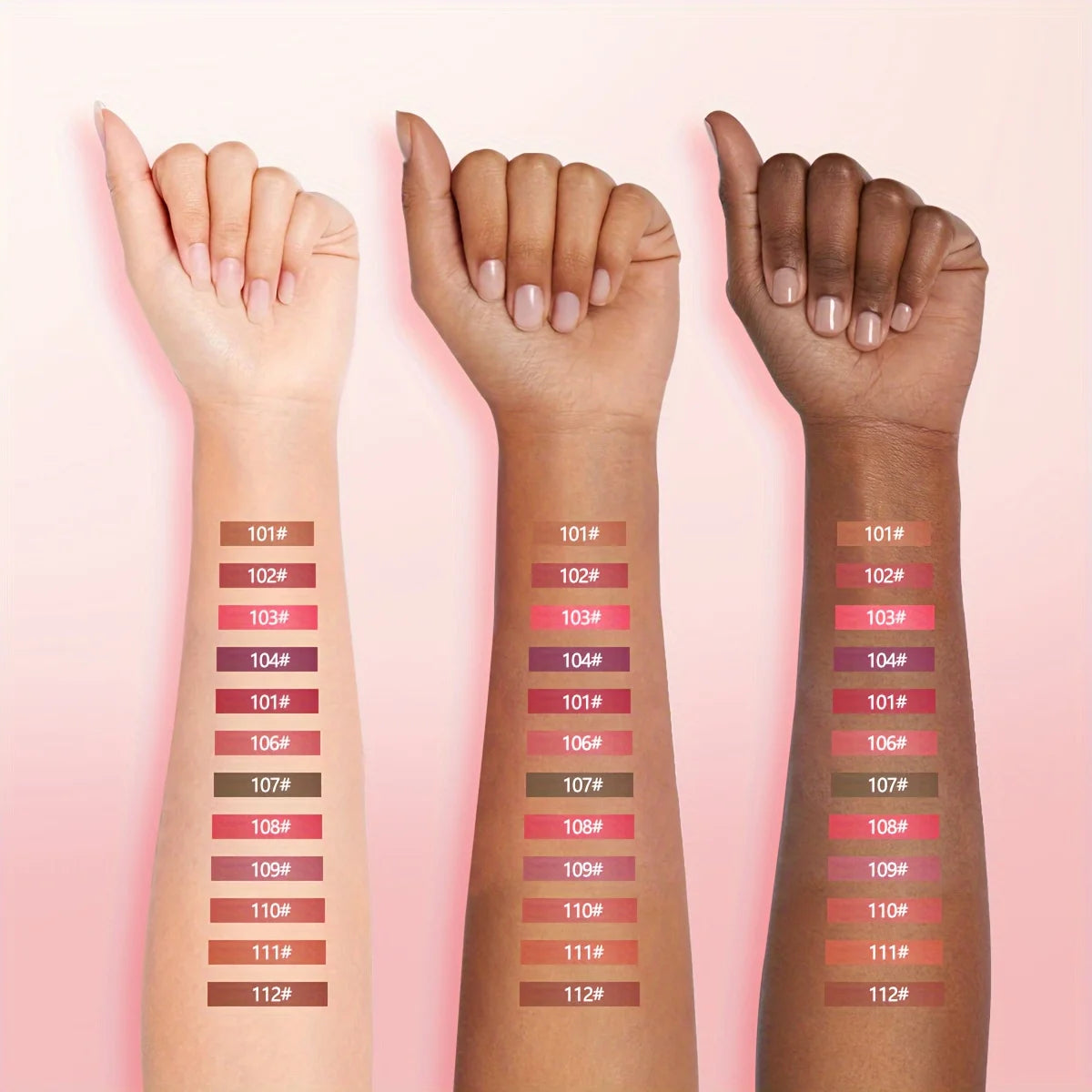 12-Color Matte Lip Liner Set – Waterproof Long-Lasting Nude & Red Pencils