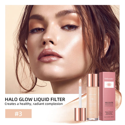 Halo Glow Liquid Filter – Liquid Highlighter & Bronzer for Face & Body