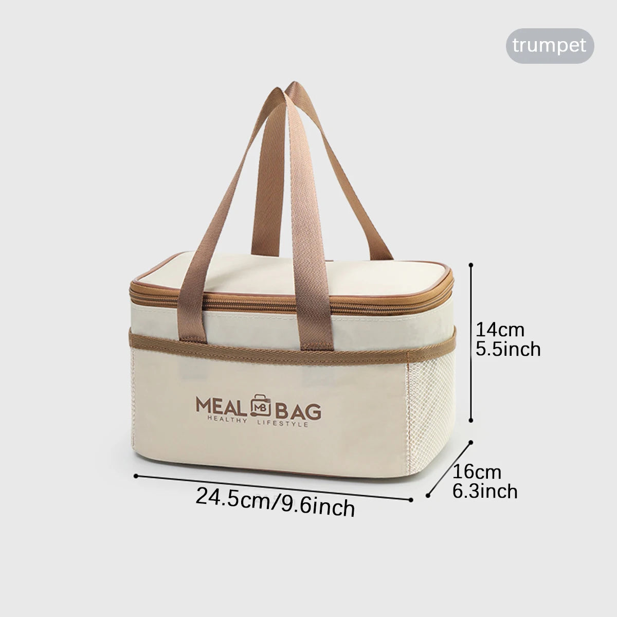 Portable lunch bag food insulated box Waterproof shoulder strap insulated box, hand-held lunch box bag, fresh aluminum DH
