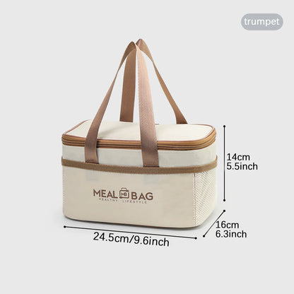 Portable lunch bag food insulated box Waterproof shoulder strap insulated box, hand-held lunch box bag, fresh aluminum DH
