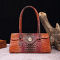 Multicolor Crocodile Pattern Fashion Handheld Stick Bag Large Capacity One Shoulder Underarm Bag Women's Luxury Handbag