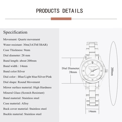 Elegant Women Watch Luxury Ladies Fashion Brand Wristwatch Quartz Movement Stainless Steel Gift for Female Girlfriend