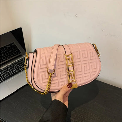 Leather Underarm Bag Women Gold-Tone Chain Crossbody Convertible Day-to-Evening Shoulder Purse Quiet Luxury Essential