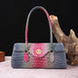 Multicolor Crocodile Pattern Fashion Handheld Stick Bag Large Capacity One Shoulder Underarm Bag Women's Luxury Handbag