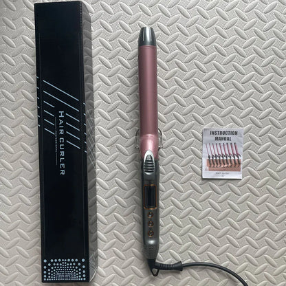 1pcs 19/25/32/38 MM Professional Hair Curler Wave Ceramic Coated Plate PTC Heater LCD Display Curling iron