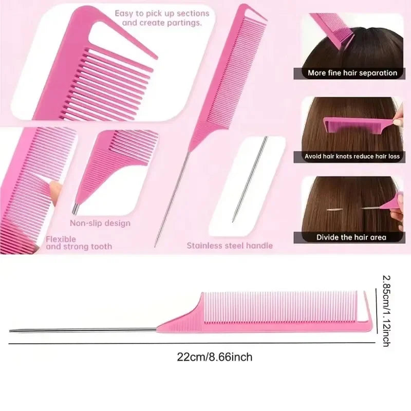 Magic Heatless Hair Care Roots Natural Fluffy Hair Clip with Pointed Tail Comb No Heat Hair Curler Hair Styling Fluffiness Tool