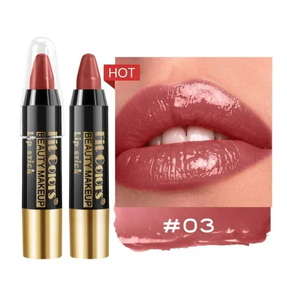 Easy Coloring Gloss Lipstick Lasting Nude Red Lipsticks Lip Crayon High Pigmented Waterproof Moisturizing Lip Stick Lips Makeup
