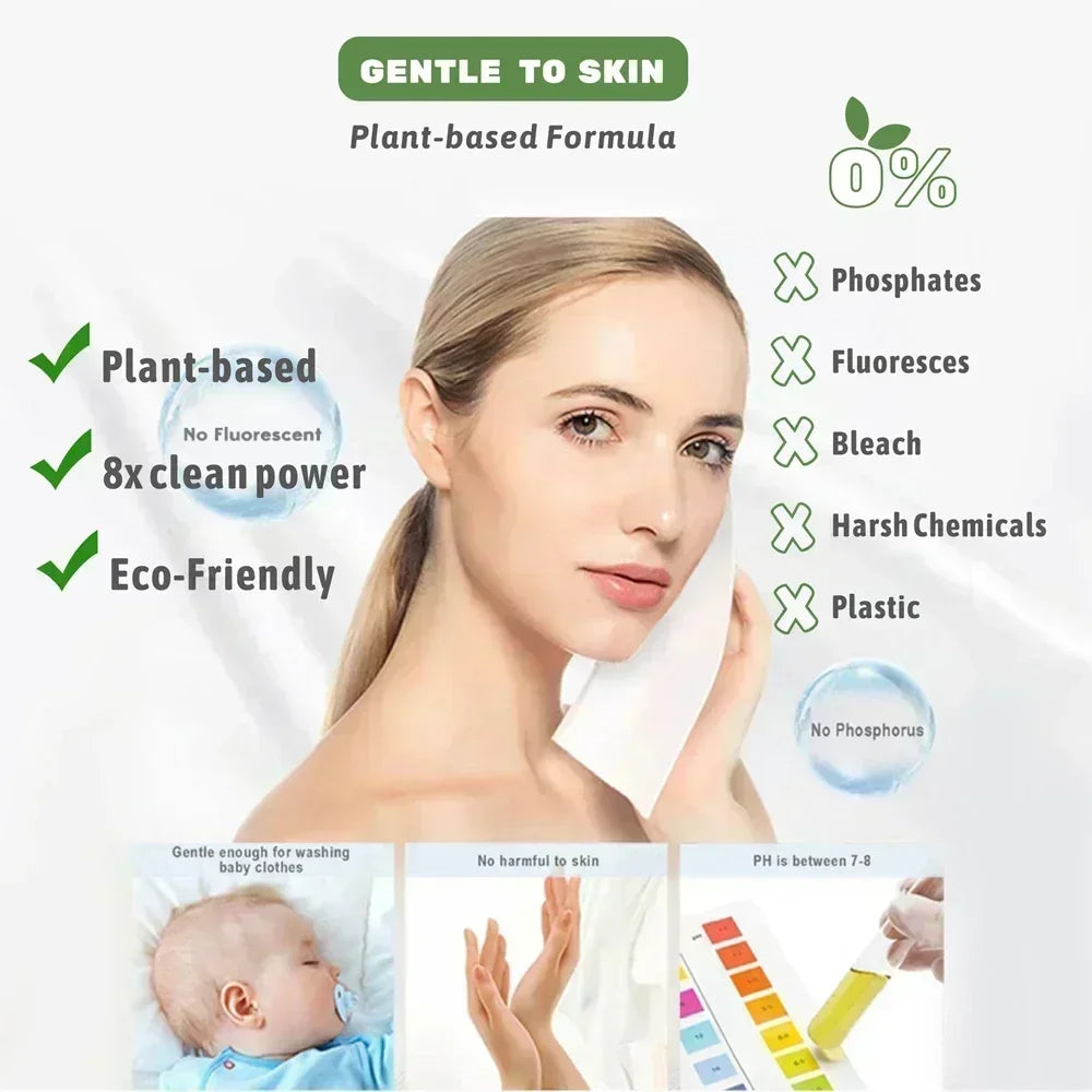 Perfeclean New trending biodegradable eco-strips laundry tablets laundry detergent sheets washing strips detergent