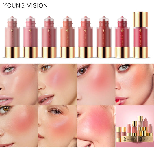 8 colors long-lasting Bottom press moisturizing easy makeup blush pencil solid creamy Liquid blusher