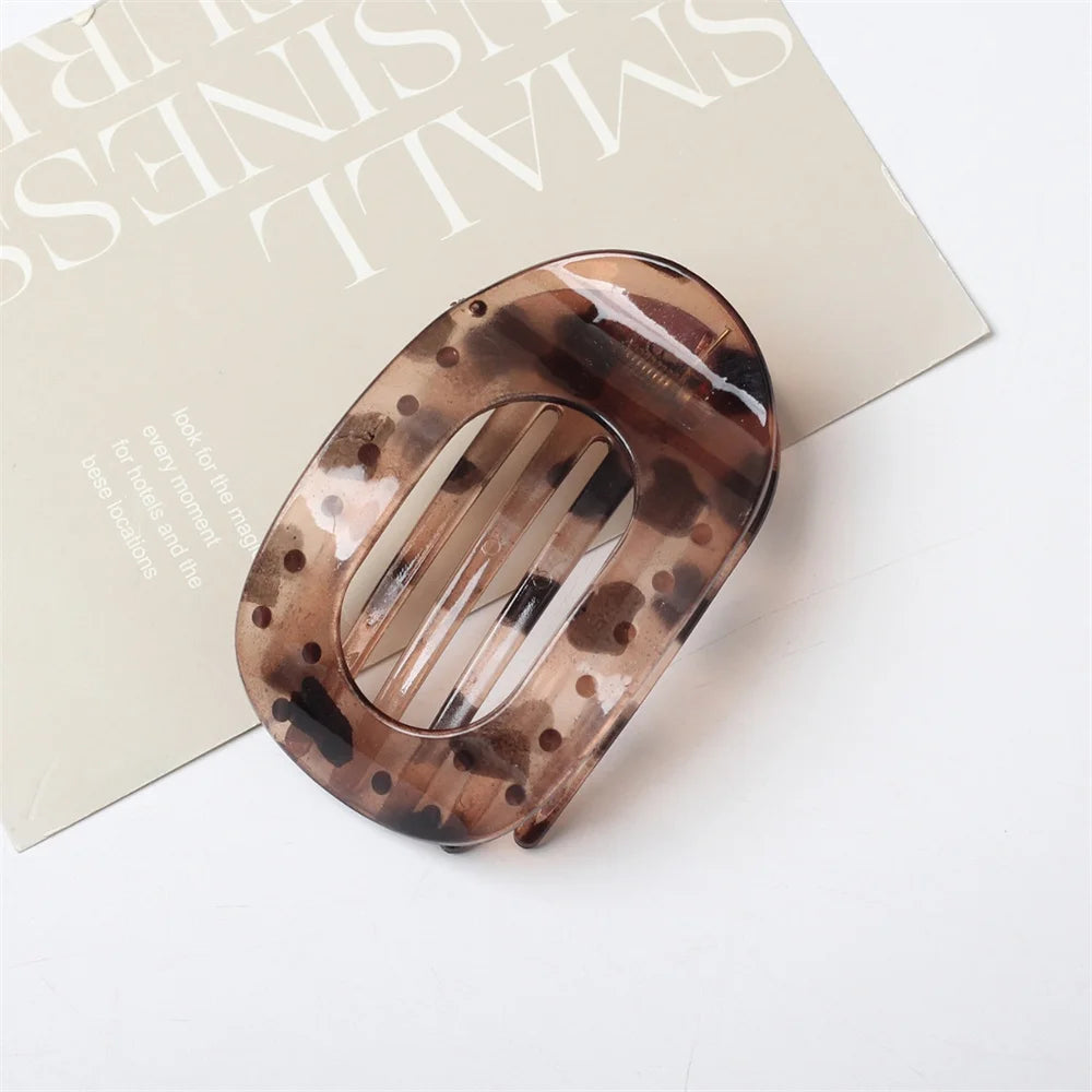 Elegant Bow Shark Clip Fashion Back Of Head Hair Clip Vintage Ponytail Fixed Hairgrips For Woman Simple Hollow Geometry Hairpin