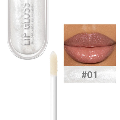 Glitter Lip Gloss Long Lasting Diamond Pearlescent Metallic Liquid Lipstick Moisturizing Lip Glaze Cosmetics