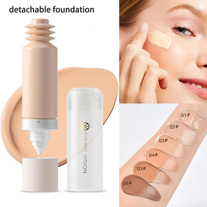 Bottom Press Liquid Foundation High Coverage Makeup Base Matte Oil Control Lasting Waterproof Concealer Korean Makeup BB Cream