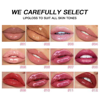 Glitter Lip Gloss Long Lasting Diamond Pearlescent Metallic Liquid Lipstick Moisturizing Lip Glaze Cosmetics