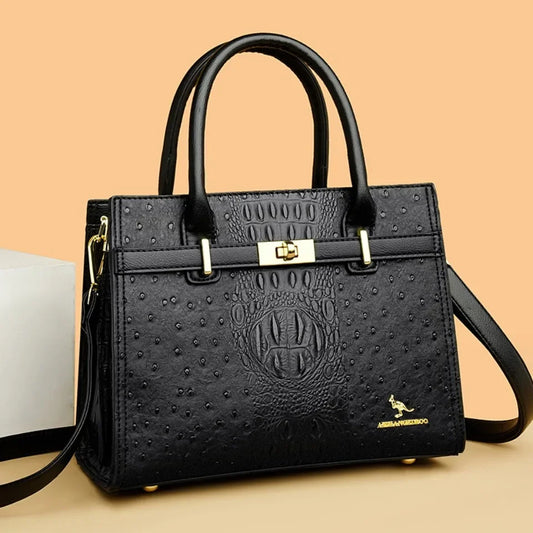 3-layer Women Single Shoulder Bag Soft Leather Designer Handbag Brand Tote Bag Large Capacity Casual Women Handbags