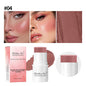 Blush Contour Highlighter Stick for Cheeks Eyes Lip Lightweight Dewy Finish Blush Stick Contour Natural Blusher Stick Makeup Set