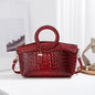 Fashion women's bag new crocodile pattern stylish handbag large capacity leisure mom single shoulder crossbody bag