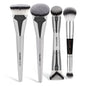 4pcs Makeup Brushes 2pcs Dual-ended Concealing Blush Brushes 2pcs Flat Top Angled Foundation Brushes Kit