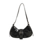 Leather Crossbody Bag for Women Clutch Purse with Adjustable Strap Hobo Bag Buckle Underarm Purse for Travel Work Shopping