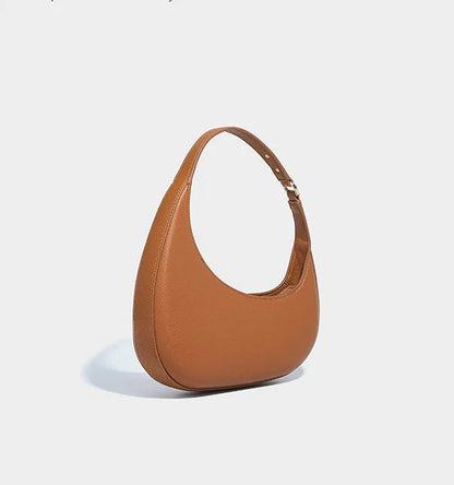 Women's Cervine Shoulder Bag Vegan Leather Top-Handle Handbag Shoulder Bag Cross-borderCrescent Bag Design Handbag Versatile Bag