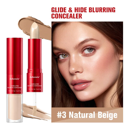 GlideHide Blurring Concealer | Dual Formula Liquid & Balm | Creamy Texture, Dark Circle & Wrinkle Coverage, Long-Lasting