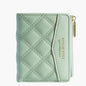 Embroidery Coin Purse Women Wallet Ladies PU Leather Solid Color Short Wallet Zipper Card Bag Card Holder Student Money Bag