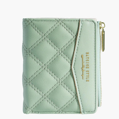 Embroidery Coin Purse Women Wallet Ladies PU Leather Solid Color Short Wallet Zipper Card Bag Card Holder Student Money Bag