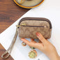 Exquisite Mini Clutch Wallet with Three Zippers Multi-Functional High-End Printed Handbag Trendy Popular Handheld Purse