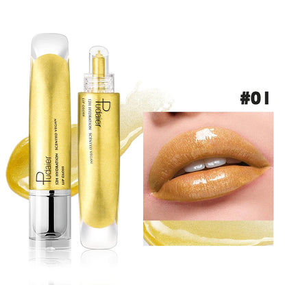 Lip Plumping Shimmer Mirror Water Lip Gloss Glitter Waterproof Moisturizing