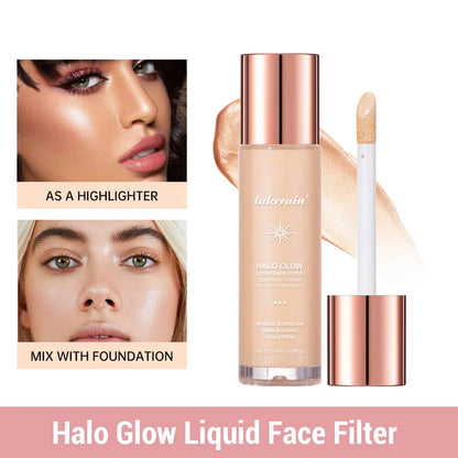 Halo Glow Liquid Filter – Liquid Highlighter & Bronzer for Face & Body