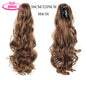 Water Wave Claw Clip In Ponytail Hair Extension Ombre Color Curly Wavy Synthetic Ponytail Extension Hair For Women Pony Tail