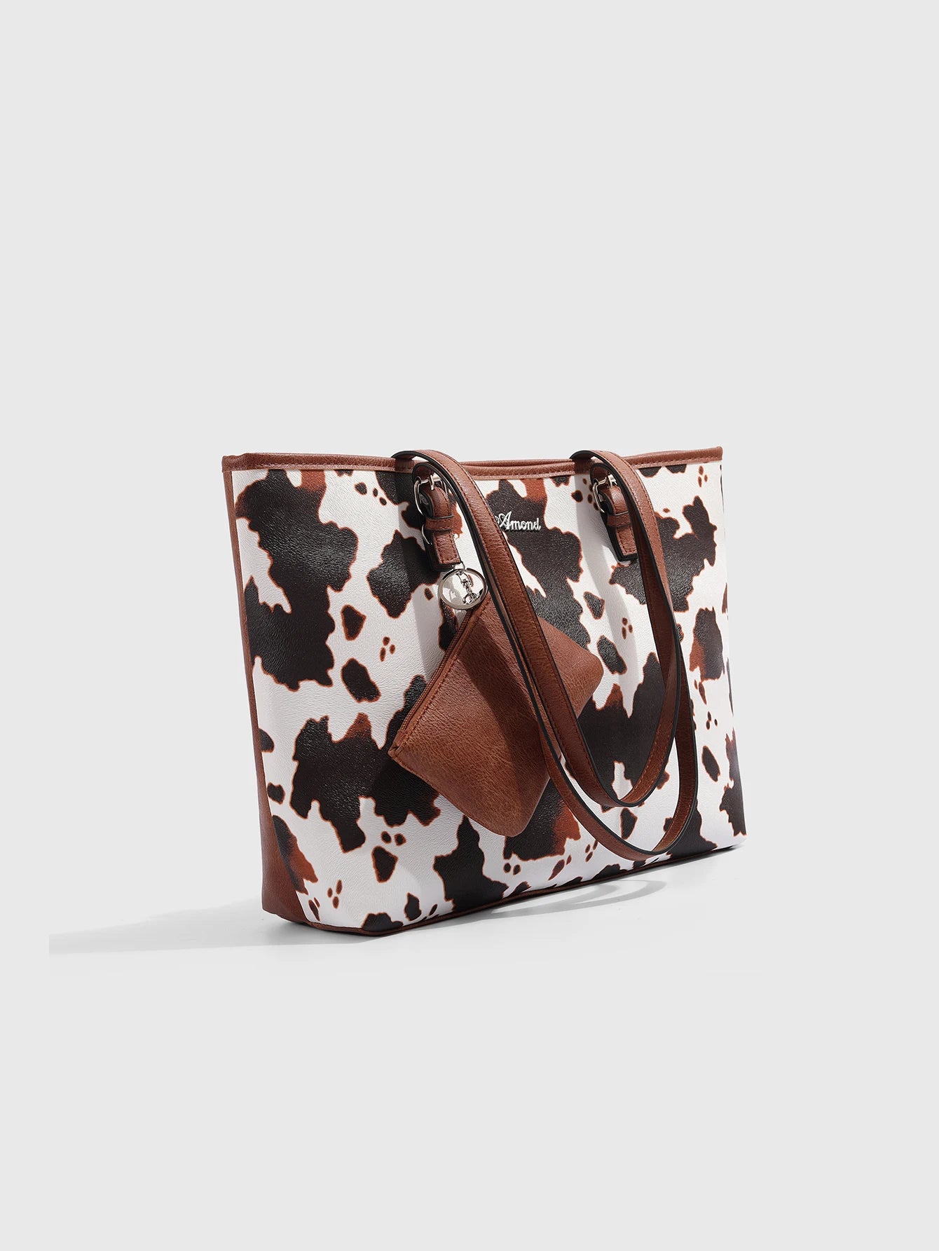 Europe and the United States new female handbag shoulder bag cow leopard print simple fashion large bag