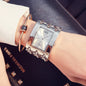 Women Luxury Brand Watch Dress Rhinestone Women Wristwatches Stylish Gold Female Watches for Women